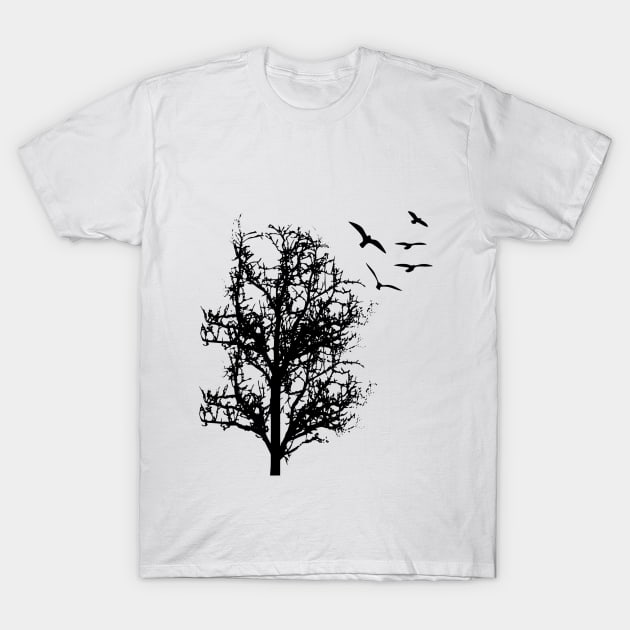 Tree silhouette T-Shirt by KwaaiKraai